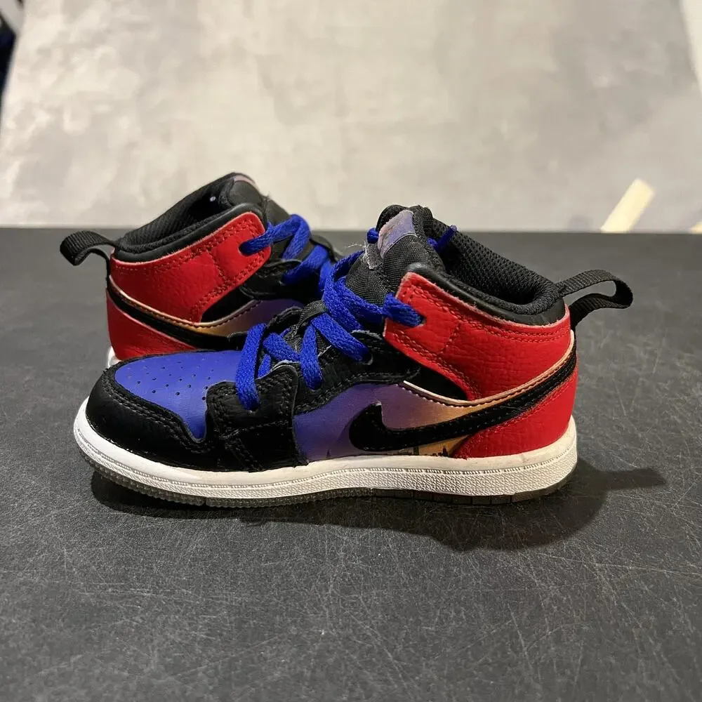 Nike Air Jordan 1 Mid SE Shoes Toddler 9C Skyline Sunset Sneakers DX4377-400